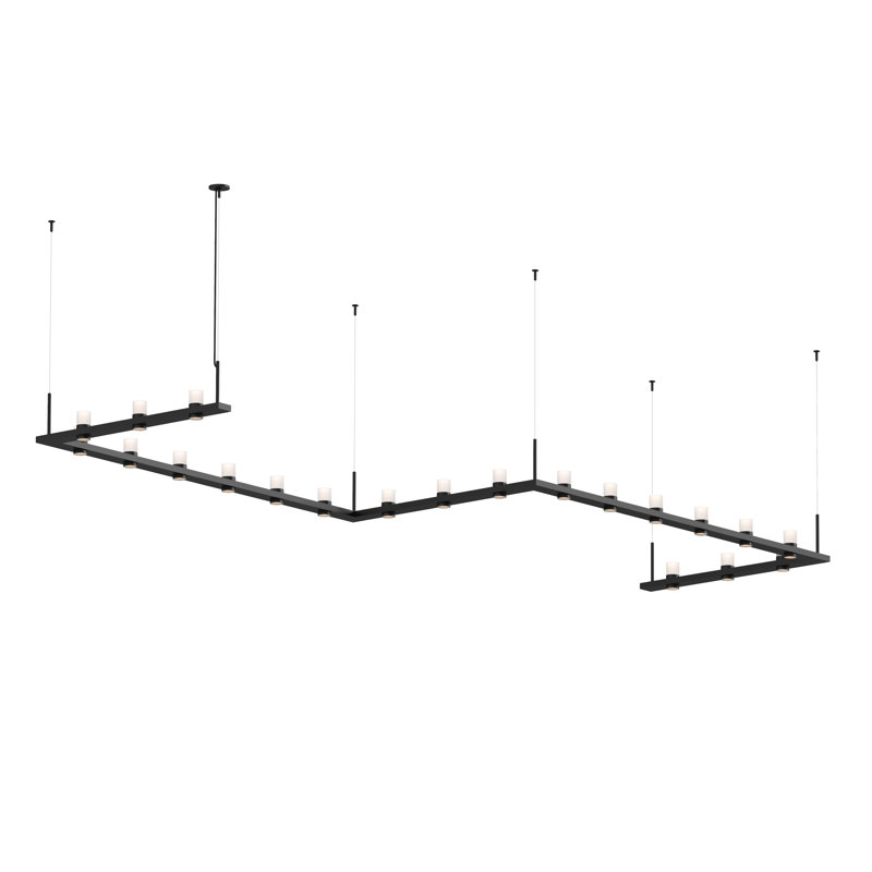 Intervals® 21 - Light LED Pendant, Satin White, Etched