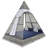90.5" Outdoor Wicker Sunbed With Colorful Pillows, Cushions & Tent Shape-489534791-489534784