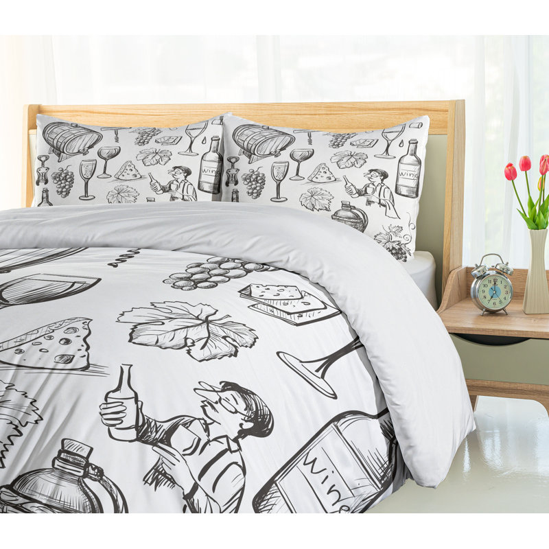 Farmhouse / Country Polyester Duvet Cover, King Duvet Cover + 2 King Shams