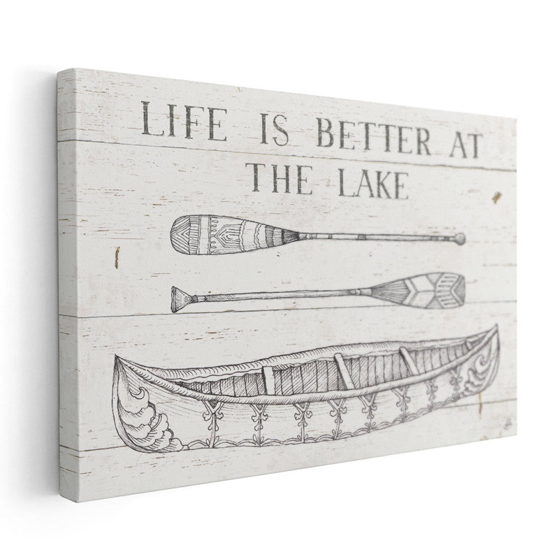 «Lake Sketches II», reproduction d'art sur toile, H 12 po x l 18 po