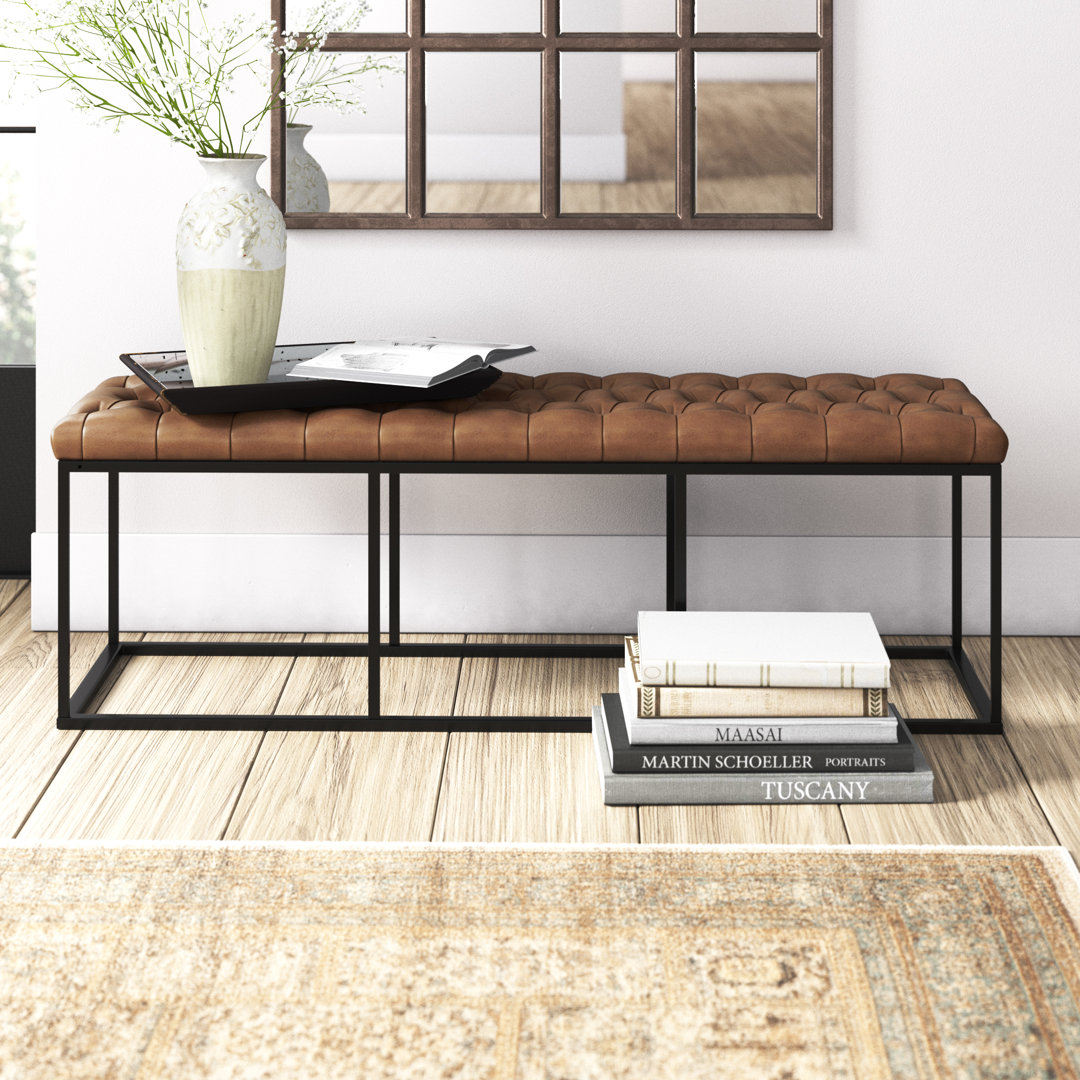 Darren Polyester Blend Upholstered Bench Trent Austin Design® Color/Pattern: Light Brown Faux Leather