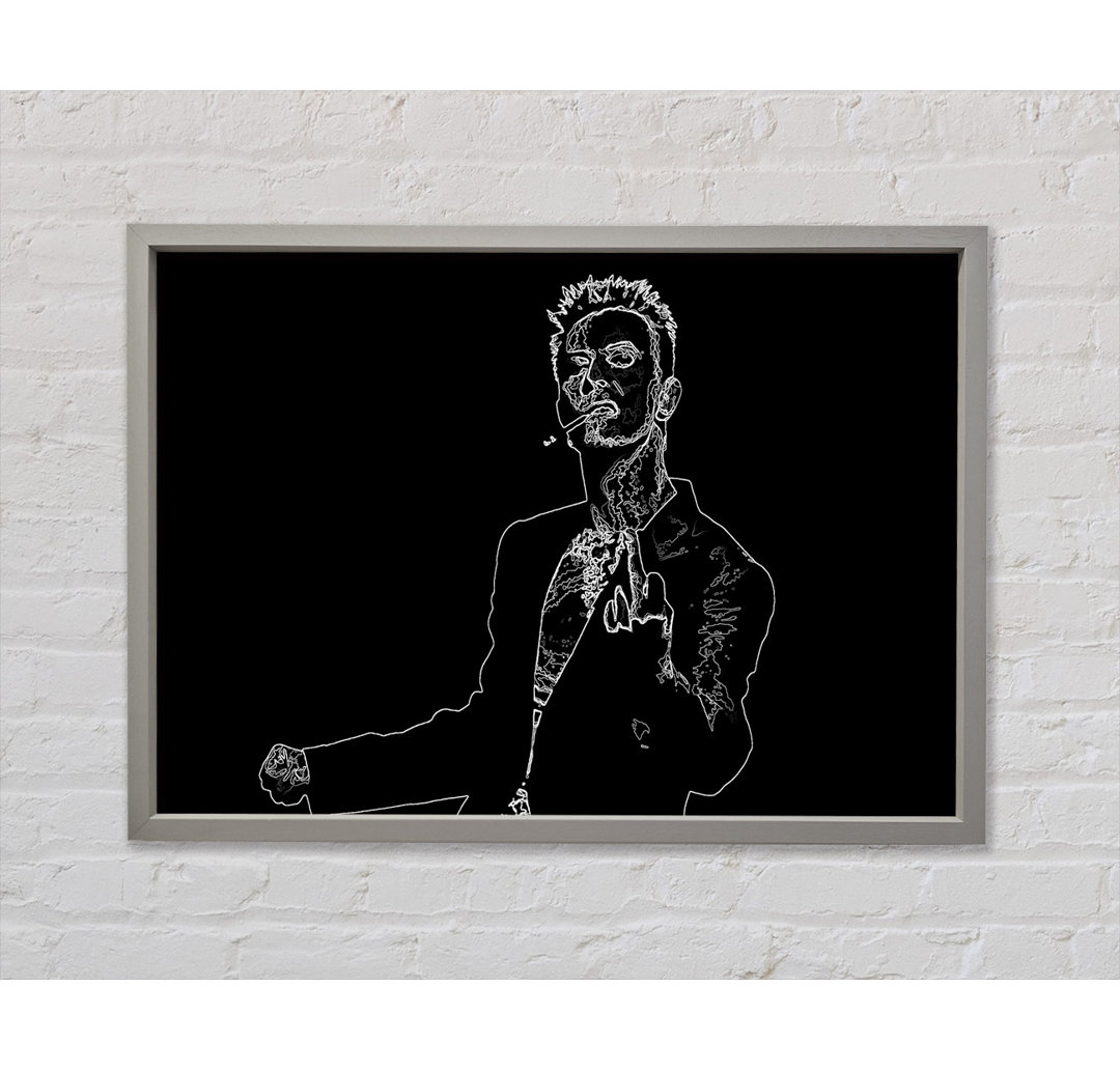 David Bowie - Einzelner Bilderrahmen Kunstdrucke auf Leinwand