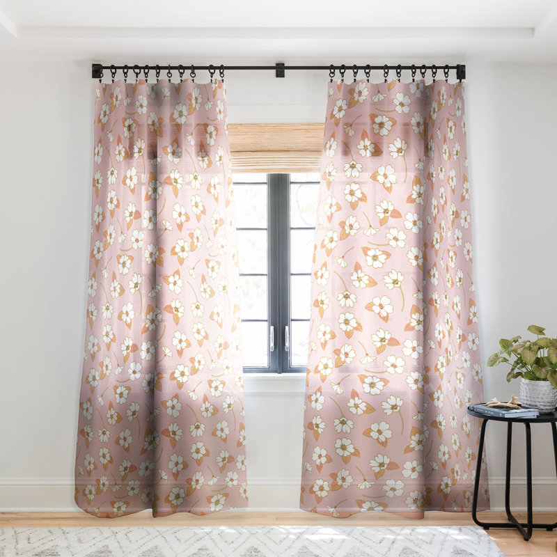 Denya Sheer Curtain Pair, 50" W x 108" L