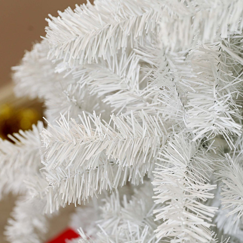 Arbre de Noël artificiel ouvert 6 pi, arbre de Noël non éclairé avec 1000 branches et base en acier