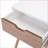 Modern 2-Drawer Nightstand with Solid Pine Legs - White Walnut (2pcs)