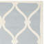 Tapis blanc / bleu en laine à motif géométrique Cannen-2078010553