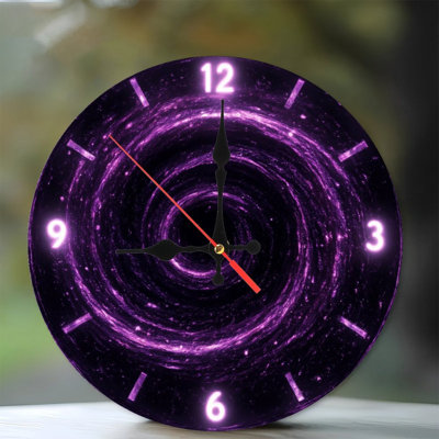 Horloge galaxie mauve