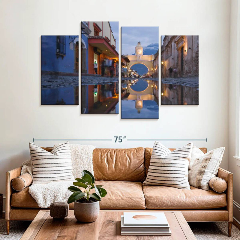 Nicci Antigua Street After The Rain, H 42 po x l 68 po