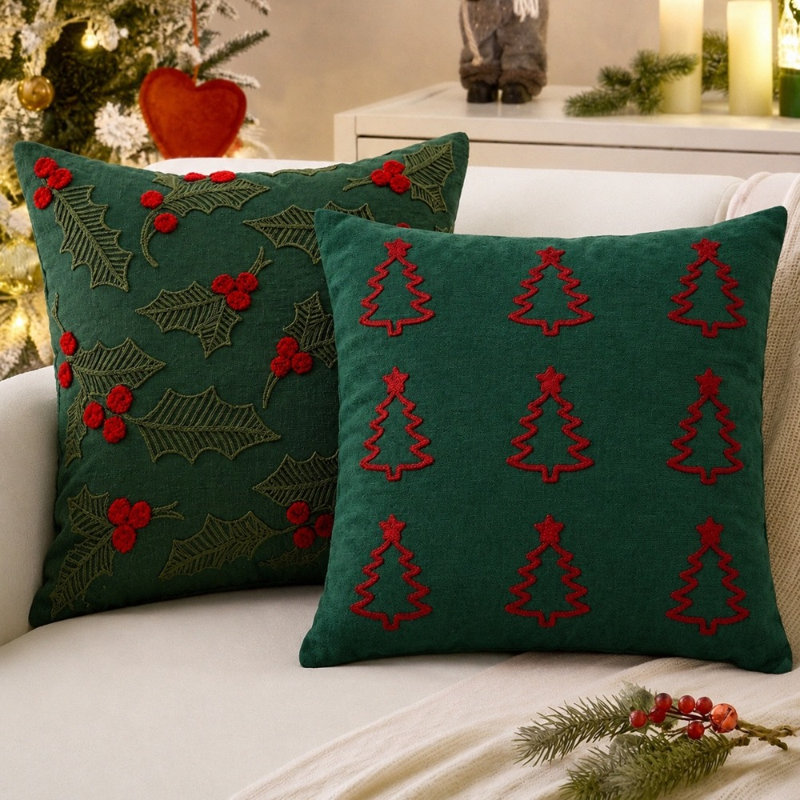 Housses de coussin de Noël 18 x 18 pouces