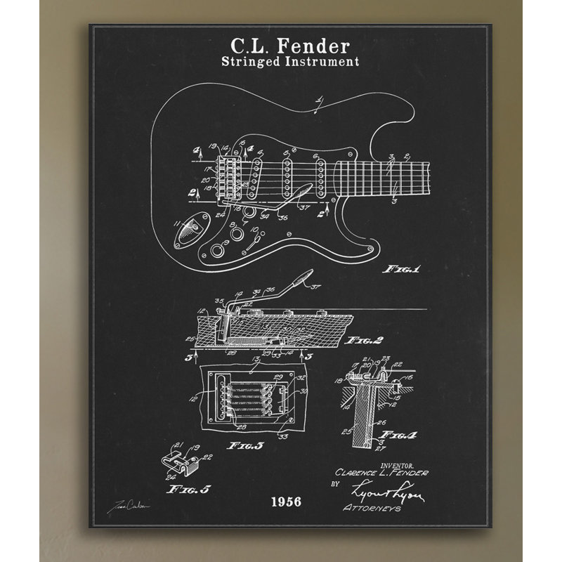 C.L. Fender II by Tina Carlson - Wrapped Canvas Print, 51cm H x 38cm W x 4cm D