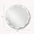 Scalloped Circle Vanity Wall Mirror, Solid Wood Flat Frame Decorative Mirror for Bathroom or Living Room-833844113