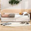 Linen Upholstered Daybed with USB Ports and Dual Storage Drawers-106715502