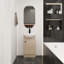 Lavabo pour armoire de salle de bain de 18 pouces - construction, grand rangement autoportant avec chêne, tablette spacieuse