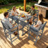 Ensemble table et chaises de bar extérieur 5 pièces