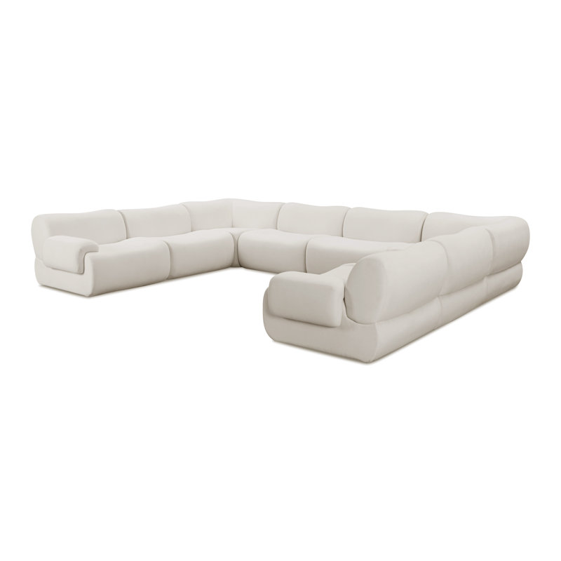 Grand modulaire en U Zenith, Mélange de polyester crème