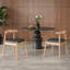 Ensemble de 2 chaises de salle à manger en tissage de style Mid-Century moderne avec structure en chêne massif et siège tissé à la main pour une assise confortable-1386006383