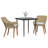 vidaXL Garden Dining Set with Cushion 3 pcs Beige Poly Rattan-239490376-239490373-239490372