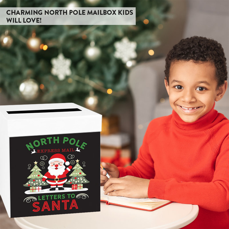 Boîte aux lettres du Père Noël, courrier express du pôle Nord, lettres au père Noël, décoration de Noël