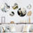 Abstract Geode Marble Waves Gray II - Modern Waves Metal Wall Décor