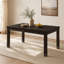 Table de salle à manger rustique et patinée, 1 pièce, en bois massif, style classique-844225878