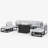 9 - Piece Outdoor Modular Sectional Set with Fire Table-1076069446