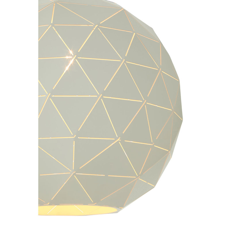 Cosima 1 - Light Single Pendant, Sandy White/White, Sandy White