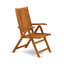 L'ensemble bistro 3 pièces pour conversation comprend une table basse ronde en bois d'acacia et 2 fauteuils pliables réglables, huile naturelle
