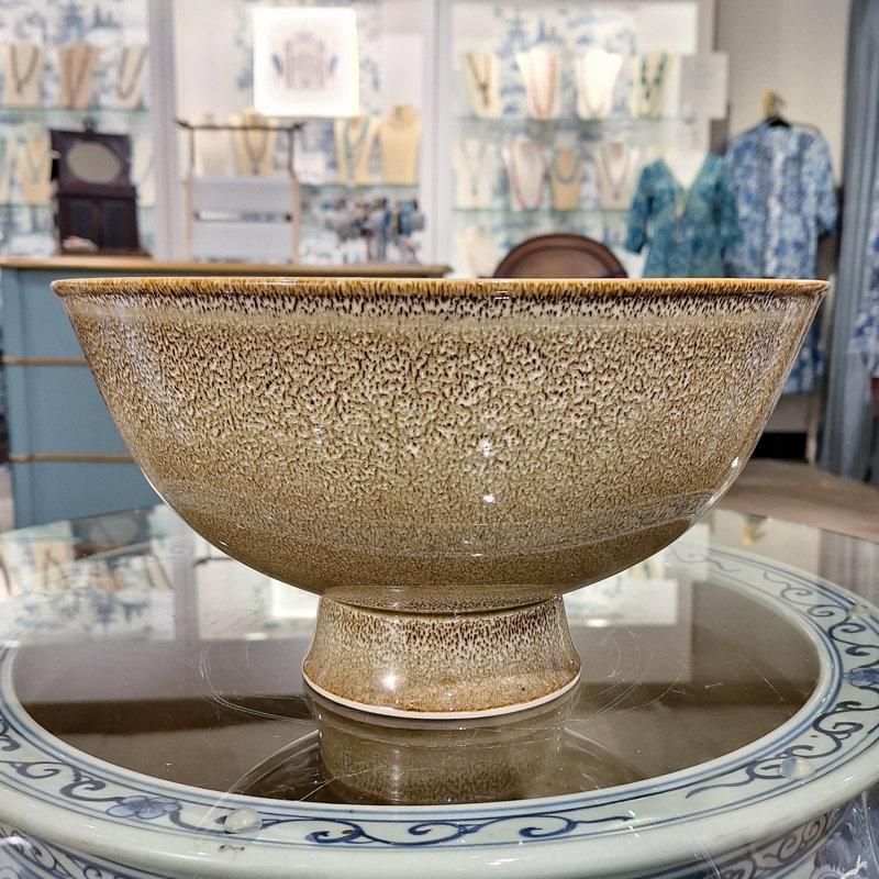 Bol rond classique en porcelaine brunâtre