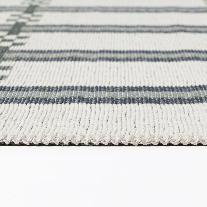 Tapis intérieur / extérieur bleu Vesely, Bleu, 7'10" x 10'