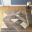 Tapis abstrait Jacaria pour le salon, la chambre et la cuisine, gris / ivoire-1344309856