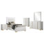 Ensemble de chambre à coucher simple 5 pièces White-553803996