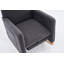 Chaise berçante en coton et lin avec repose-pieds réglable-1124969749