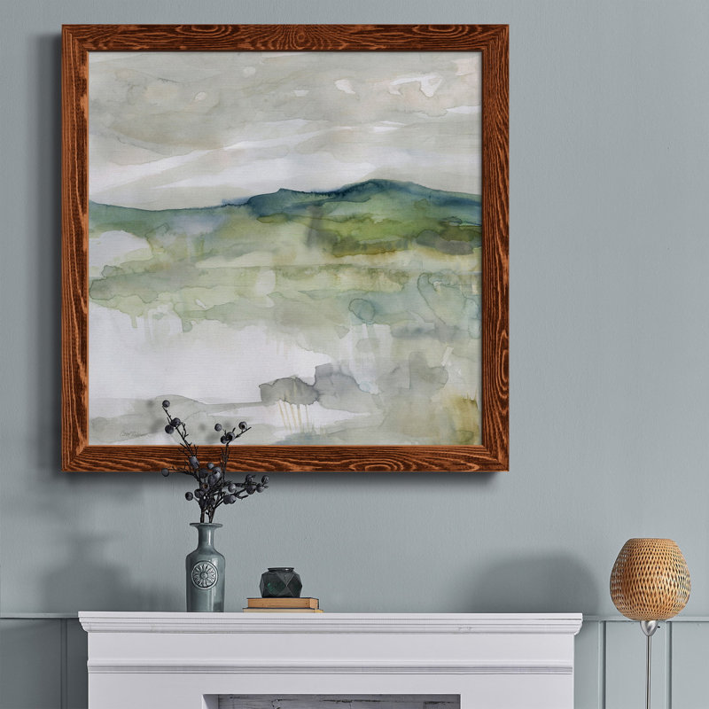 " Midday Reflection ", 31.5" H x 31.5" W x 1.5" D, Maple Framed