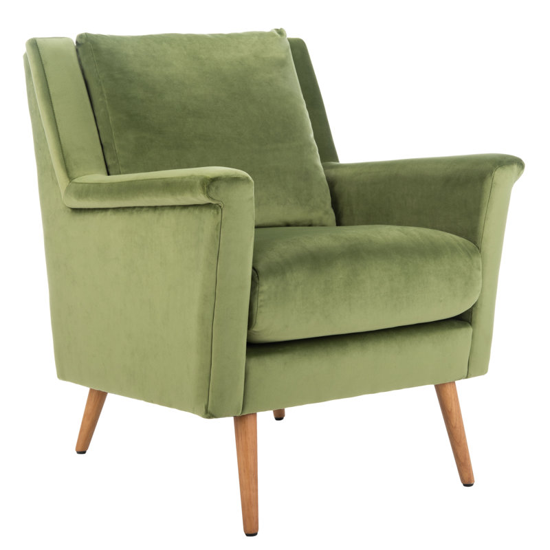 Velveteen Velvet Armchair, Olive Velvet