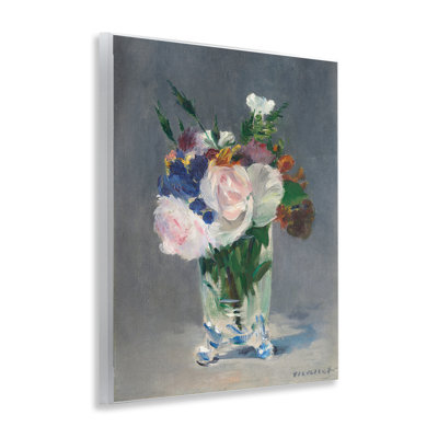 Fleurs dans un vase en verre Nature morte, art par Lux + Me Designs