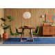 Crowe Handmade Wool Dark Blue Performance  Area Rug