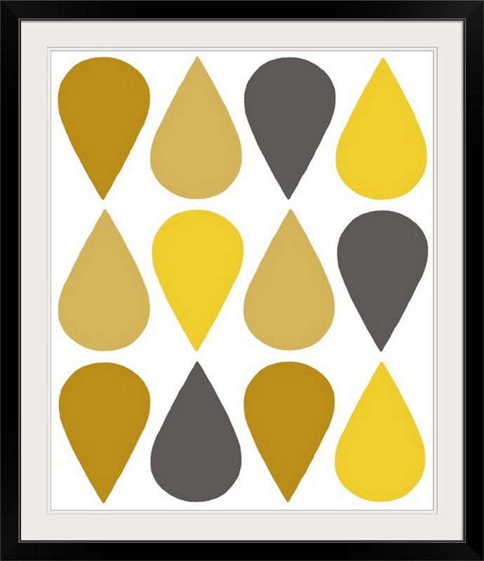 « raindrops iii » chariklia zarris, impression, Cadre noir, H 38 po x l 32 po x P 1 po