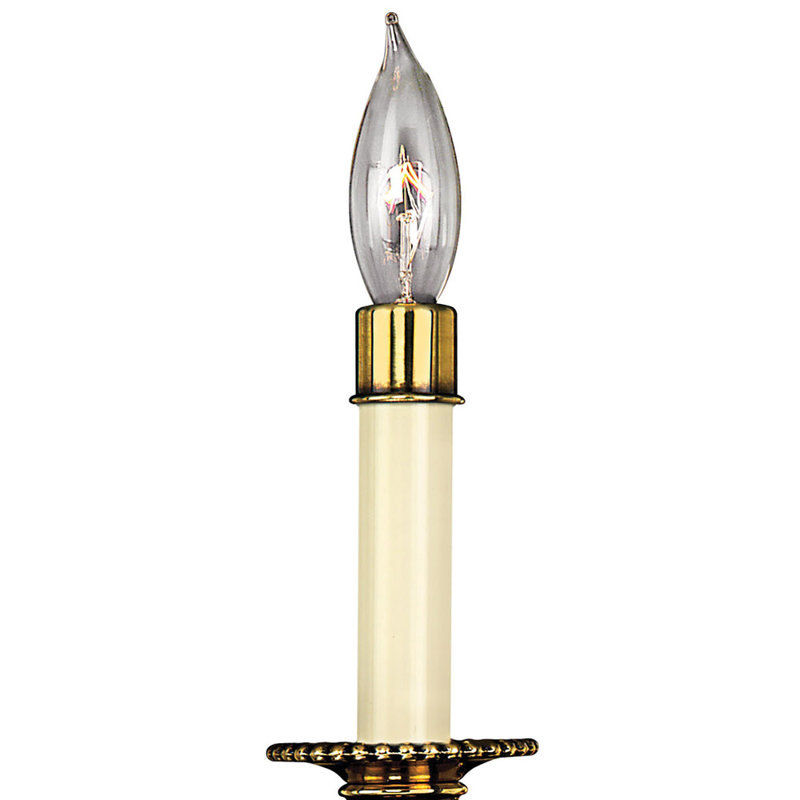 Cambridge 1-Light Candle Wall Light, Burnished Brass
