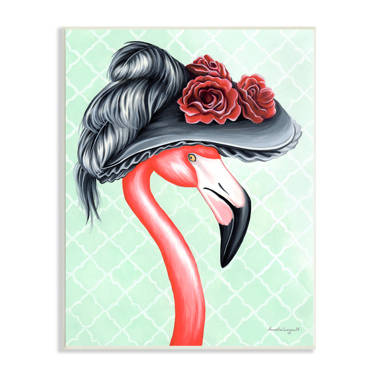 Pink Fashion Heals with Glam Books and Rose Details Canvas Wall Art by Amanda Greenwood Rosdorf Park Size: 21 H x 17 W x 1.7 D, Frame Color: Gold F