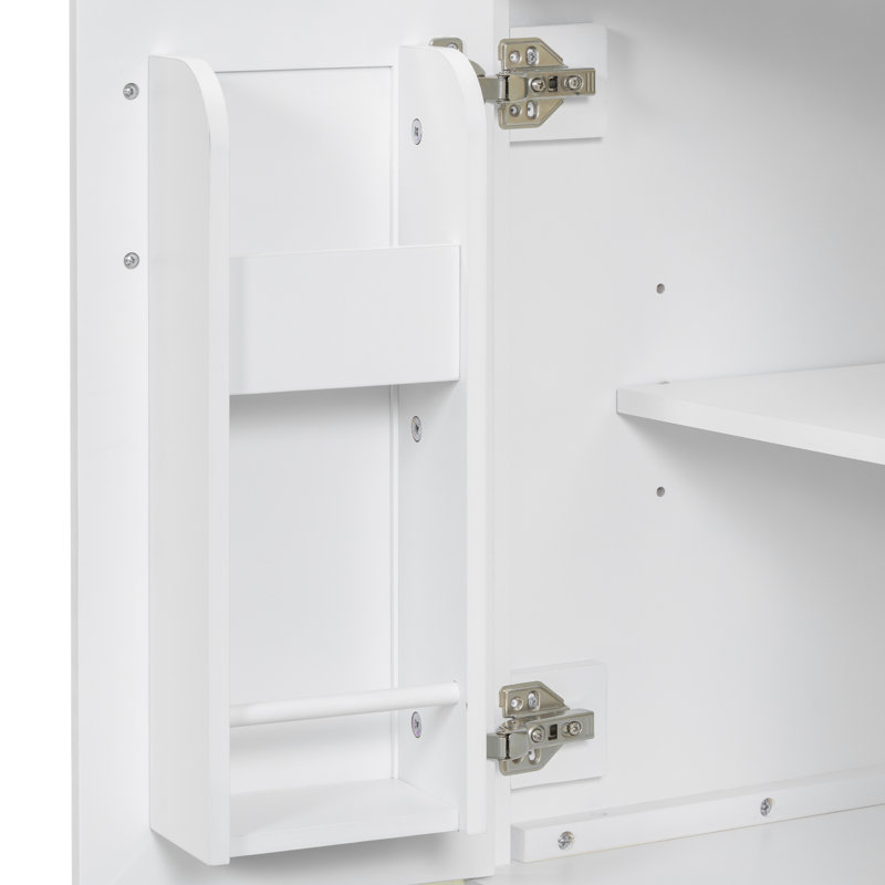 Meuble-lavabo 24 po avec lavabo en céramique - Glamour compact. L 24,2 po x P 18,5 po x H 34 po. Noyau en bois massif, surfaces. Quincaillerie dorée. Rangement spacieux. Intérieur réglable. Luminaire moderne avec espace élégant