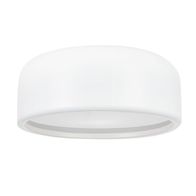 Plafonnier encastré 14 po pour le couloir, la chambre à coucher - abat-jour tambour 2 lumières avec culot E26 - compatible DEL, lumière diffuse douce - certifié BACL