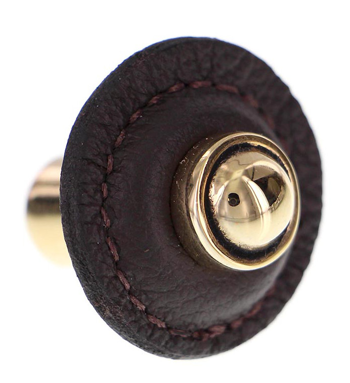 Sanzio Mushroom Knob, Brown, Polished Silver