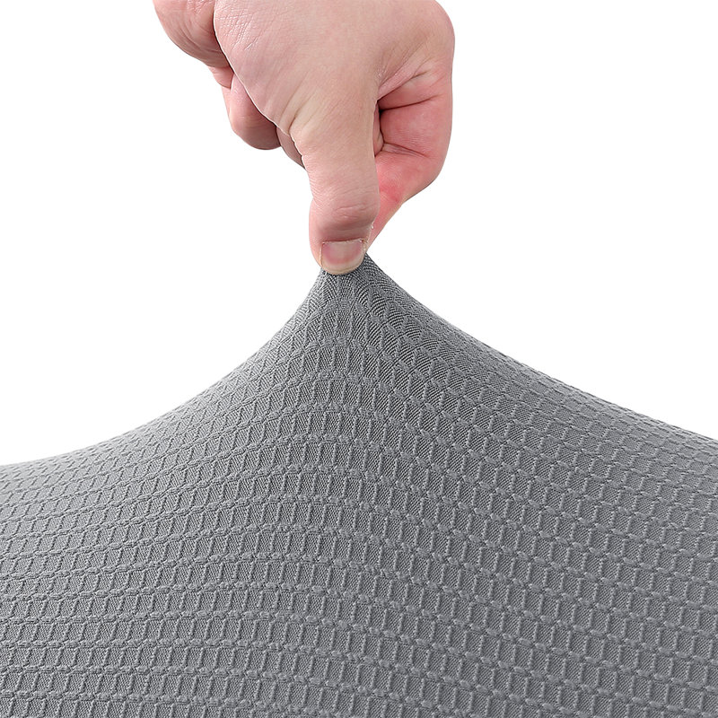 Housse pour fauteuil à coussins carrés / rectangulaires, Mélange de polyester gris