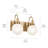 2-Light Champagne Bronze Vanity Bath Light with Opal Glass Shades-1471315452