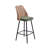 Upholstered Green Rattan Full Back Counter Swivel Bar Stool-2040474678