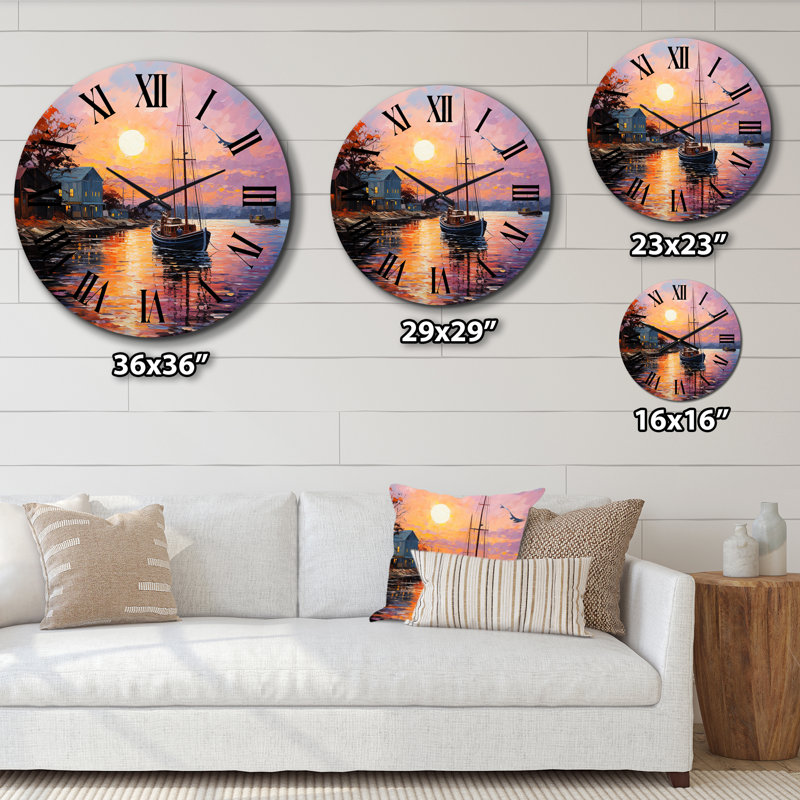 Charlestine Metal Wall Clock, 23" H x 23" W