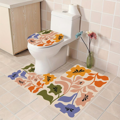 Ensemble de 3 tapis de bain Boho