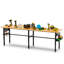 Établi extra-long de 244 cm (96 po) avec plateau en bois massif, capacité de 907 kg (2 000 lb), 4 hauteurs réglables, rangement latéral et prise électrique – Idéal pour un usage professionnel. Plateau de 244 cm (96 po), capacité de charge, coffre de rangement, roulettes.