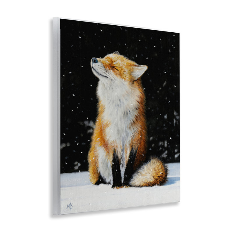 «Blissful Fox with Snowflakes», art mural par Mark Kelso