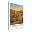 Castell Coch, Wales - Romantic Red Castle In The Taff Valley | Travel Poster Print. Giclee Print On Wrapped Canvas. Wall Art, Home Decor - Castles & Palaces, Wales - Wrapped Canvas Print-449762628